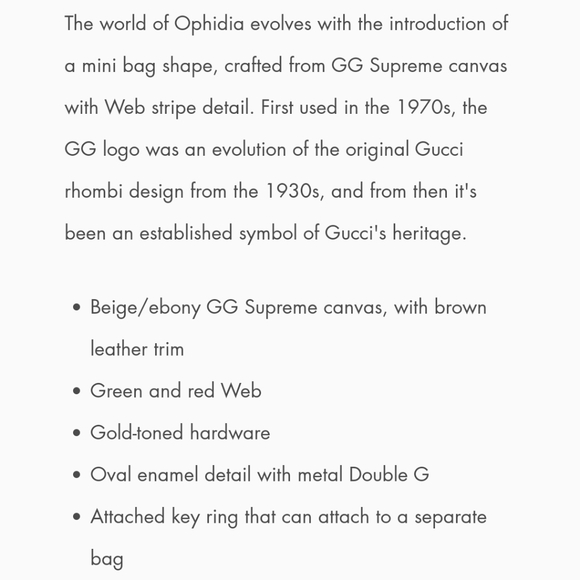 🎉2X HP🎊 Authentic Gucci Ophidia GG Supreme Mini Bag - Picture 10 of 11
